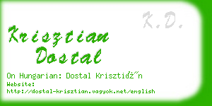 krisztian dostal business card